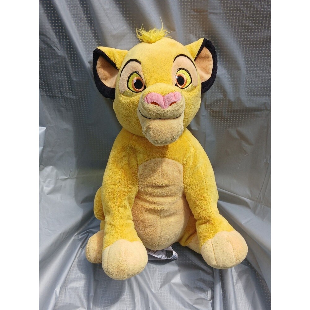 Disney Store Simba Lion King Plush Toy Stuffed Animal 18" Embroidered Eyes Parks
